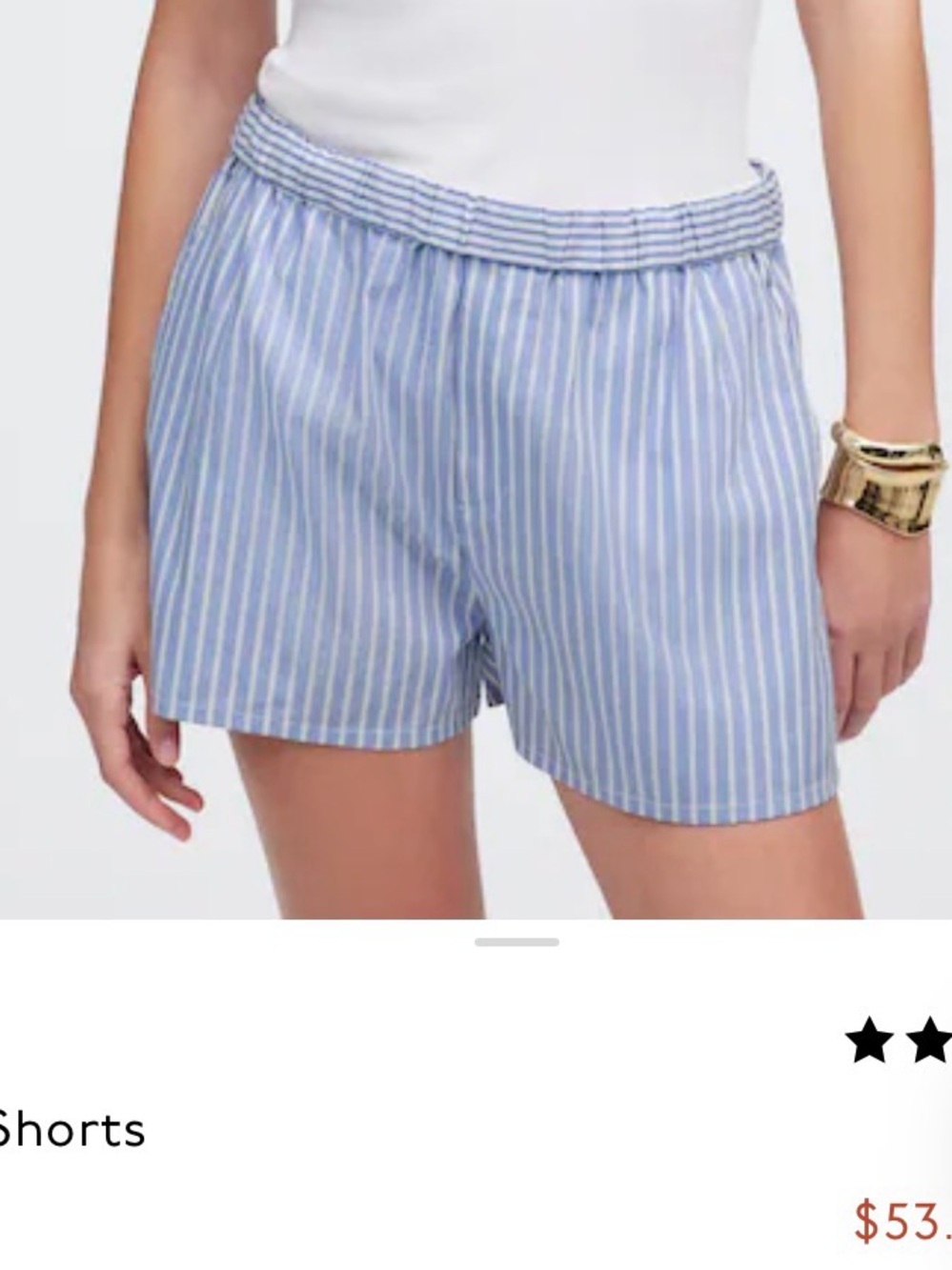 Madewell Matching Set
Light Blue/White Stripe
Shirt:  OVERSIZED M
Shorts:  L - Picture 8 of 12